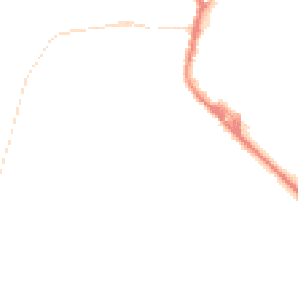 Night-time road noise heatmap for PR7 4HX