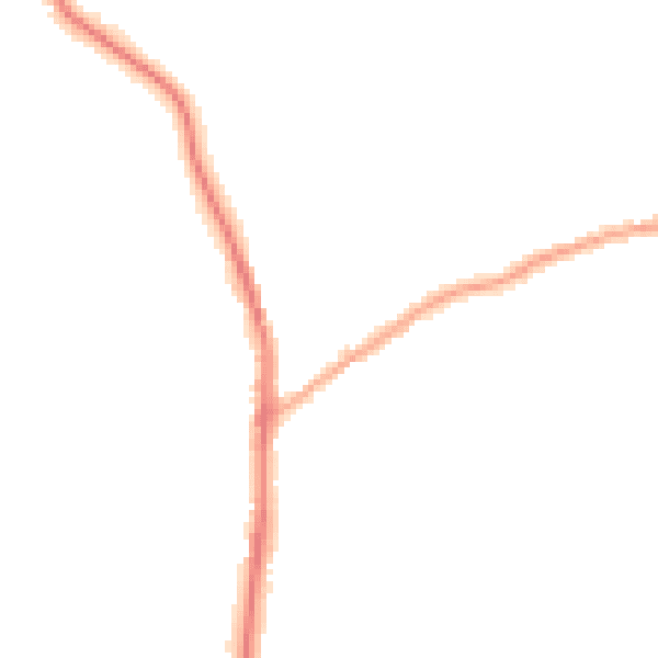 Night-time road noise heatmap for PR7 5DL