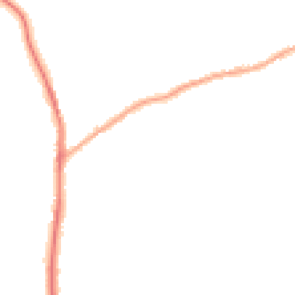Night-time road noise heatmap for PR7 5FG