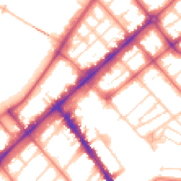 Daytime road noise heatmap for PR8 1AA