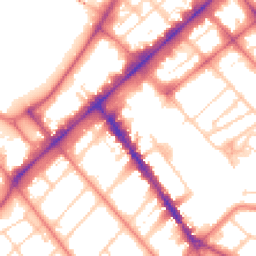 Daytime road noise heatmap for PR8 1AF