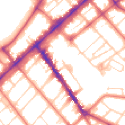 Daytime road noise heatmap for PR8 1AG