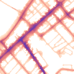 Daytime road noise heatmap for PR8 1AL