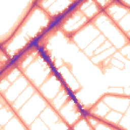 Daytime road noise heatmap for PR8 1AN