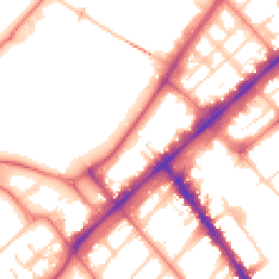 Daytime road noise heatmap for PR8 1AX