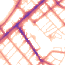 Daytime road noise heatmap for PR8 1BT