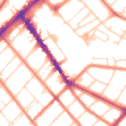 Daytime road noise heatmap for PR8 1BW