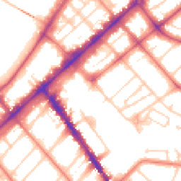Daytime road noise heatmap for PR8 1BZ