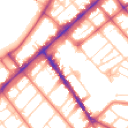 Daytime road noise heatmap for PR8 1DF