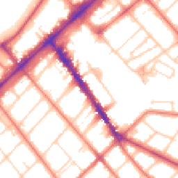 Daytime road noise heatmap for PR8 1DG