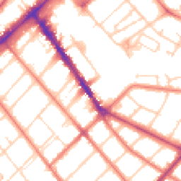 Daytime road noise heatmap for PR8 1EE