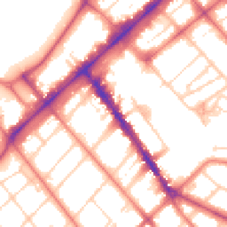 Daytime road noise heatmap for PR8 1ET