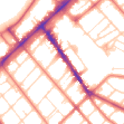 Daytime road noise heatmap for PR8 1HR