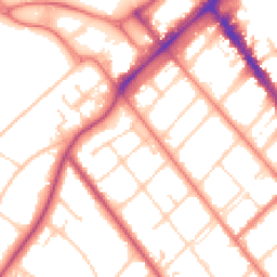 Daytime road noise heatmap for PR8 1NQ
