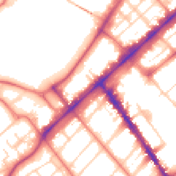 Daytime road noise heatmap for PR8 1PF