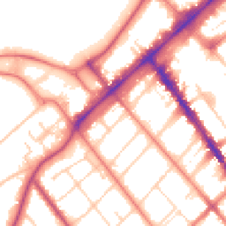 Daytime road noise heatmap for PR8 1QE
