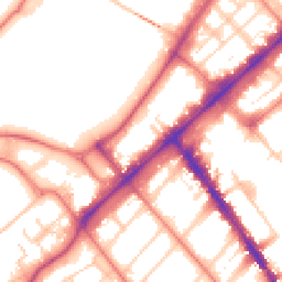 Daytime road noise heatmap for PR8 1QR