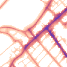 Daytime road noise heatmap for PR8 1RE