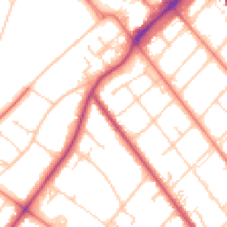 Daytime road noise heatmap for PR8 2AF