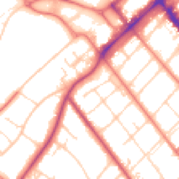 Daytime road noise heatmap for PR8 2AR