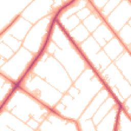 Daytime road noise heatmap for PR8 2AU