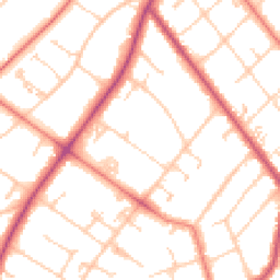 Daytime road noise heatmap for PR8 2AX
