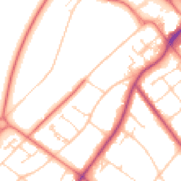 Daytime road noise heatmap for PR8 2BP