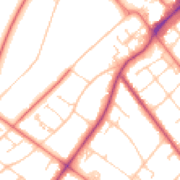 Daytime road noise heatmap for PR8 2BW
