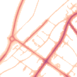 Daytime road noise heatmap for PR8 2DB