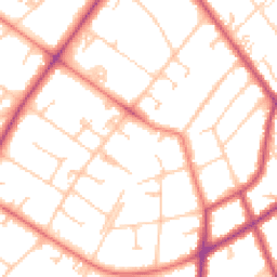 Daytime road noise heatmap for PR8 2DG
