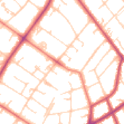 Daytime road noise heatmap for PR8 2DT