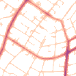 Daytime road noise heatmap for PR8 2DZ