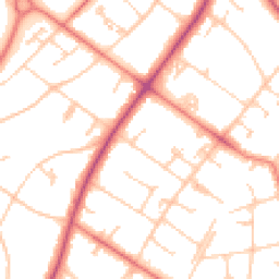 Daytime road noise heatmap for PR8 2FB