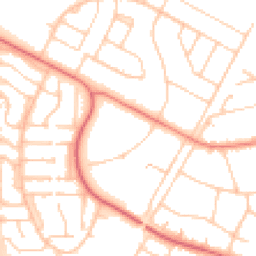 Daytime road noise heatmap for PR8 2FF