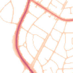 Daytime road noise heatmap for PR8 2HG