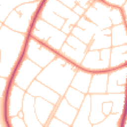 Daytime road noise heatmap for PR8 2HJ