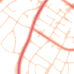 Daytime road noise heatmap for PR8 2HP