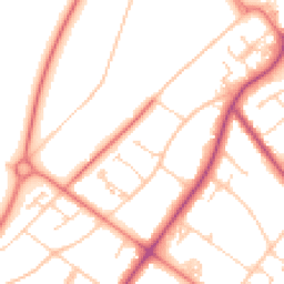 Daytime road noise heatmap for PR8 2JH