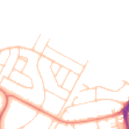 Daytime road noise heatmap for PR8 2PQ