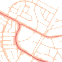 Daytime road noise heatmap for PR8 2PU