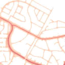 Daytime road noise heatmap for PR8 2RB