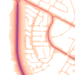 Daytime road noise heatmap for PR8 2SF
