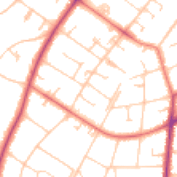 Daytime road noise heatmap for PR8 2TL