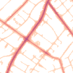 Daytime road noise heatmap for PR8 2TP