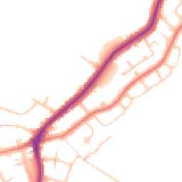 Daytime road noise heatmap for PR8 3BP