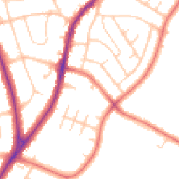 Daytime road noise heatmap for PR8 3BX