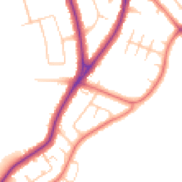 Daytime road noise heatmap for PR8 3EE