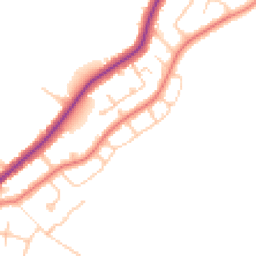 Daytime road noise heatmap for PR8 3EU