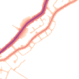 Daytime road noise heatmap for PR8 3EZ
