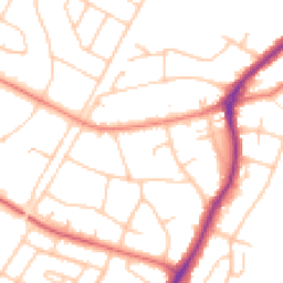 Daytime road noise heatmap for PR8 3HN